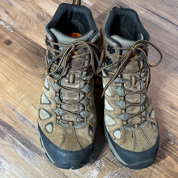 Merrell Men’s 13 Hiking Boots Black Bracken Brown Lace Up Shoes Moab - Picture 3 of 10